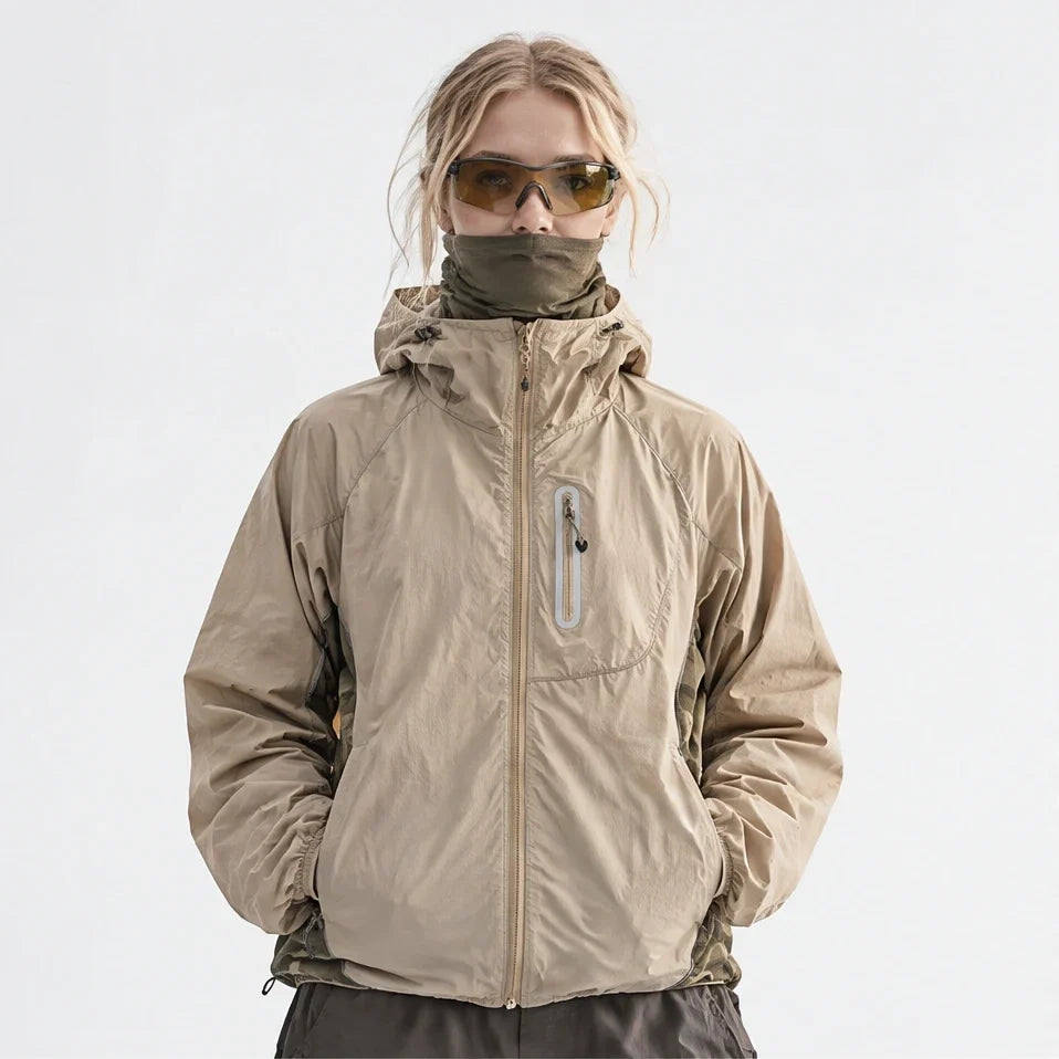 Cirrus - Unisex Water-Repellent & Windproof Reflective Lightweight Jacket - Khaki