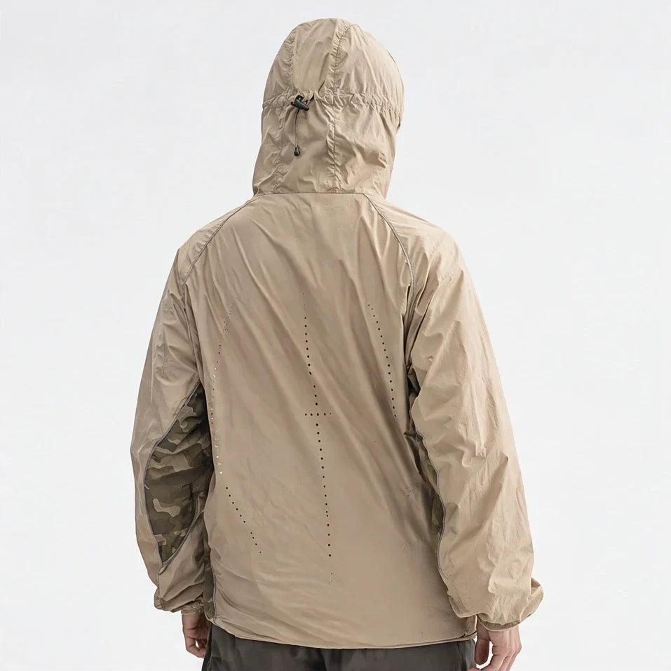 Cirrus - Unisex Water-Repellent & Windproof Reflective Lightweight Jacket - Khaki