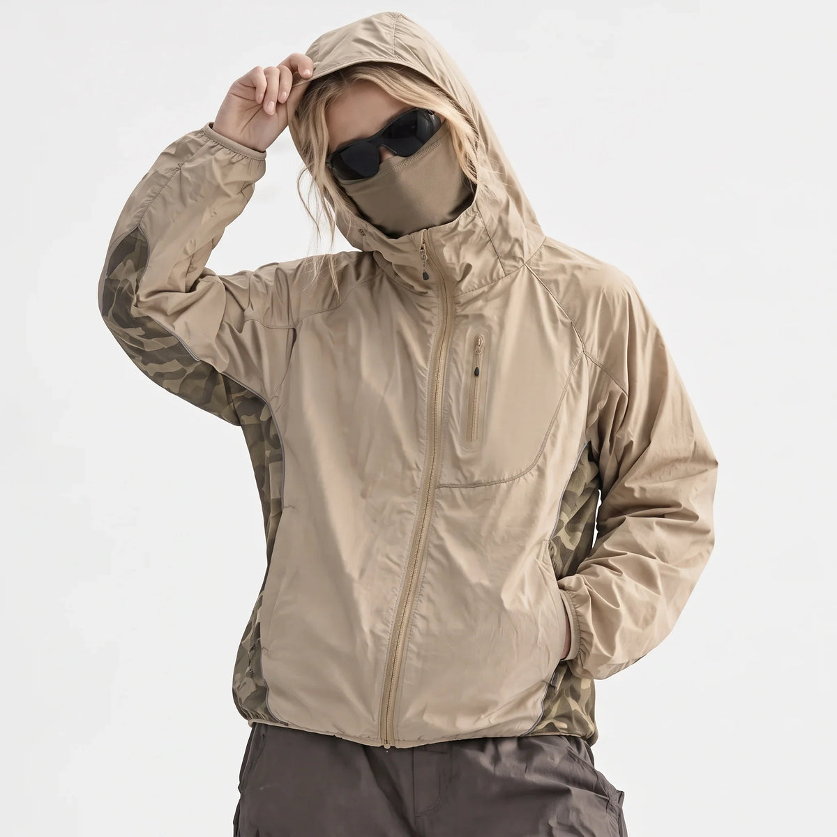 Cirrus - Unisex Water-Repellent & Windproof Reflective Lightweight Jacket - Khaki