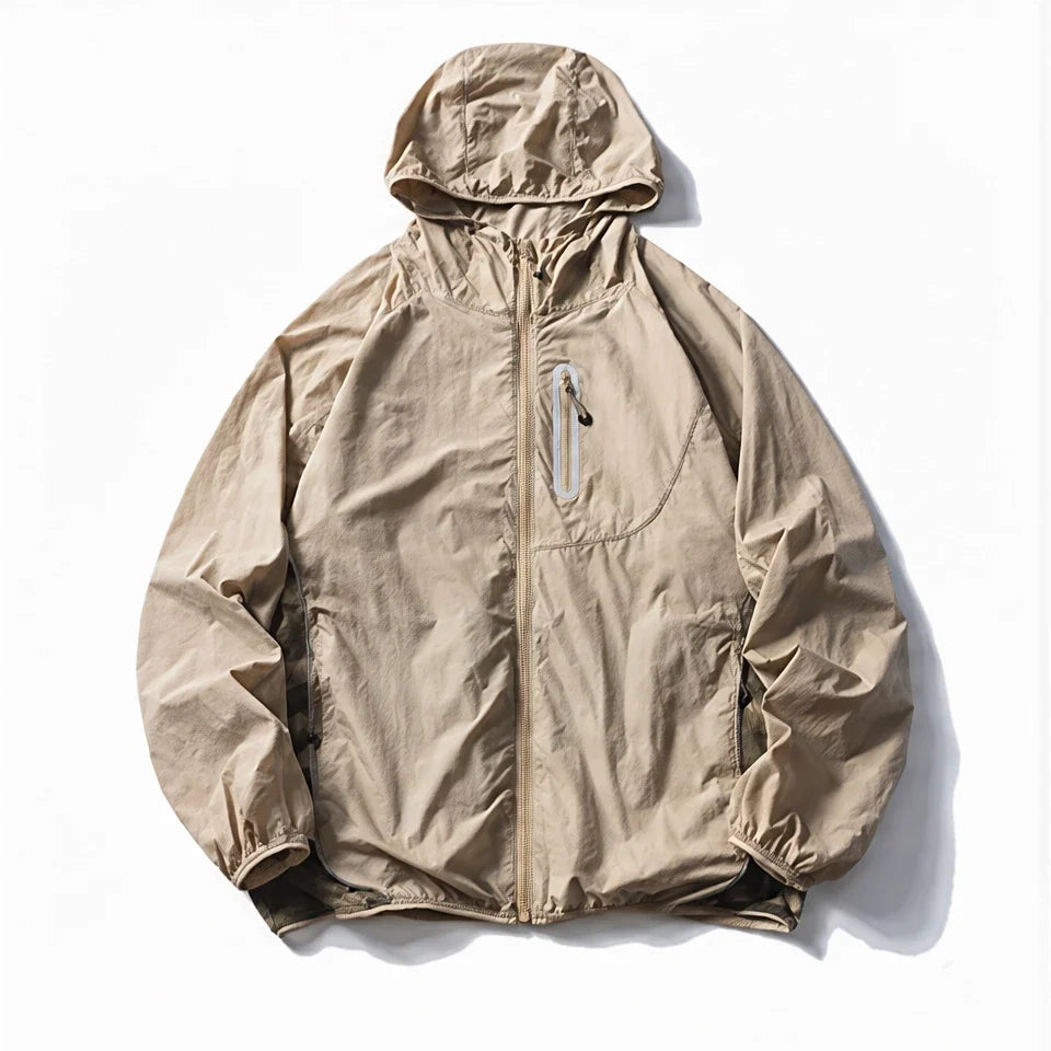 Cirrus - Unisex Water-Repellent & Windproof Reflective Lightweight Jacket - Khaki