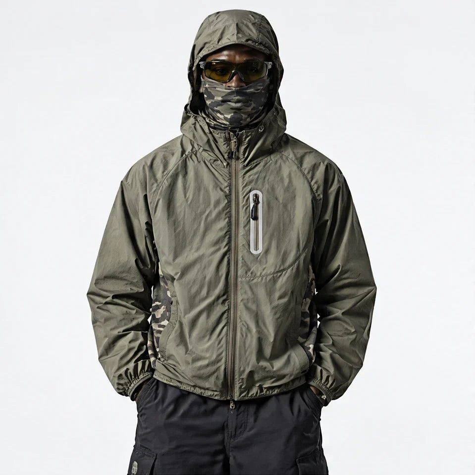 Cirrus - Unisex Water-Repellent & Windproof Reflective Lightweight Jacket - Military Green