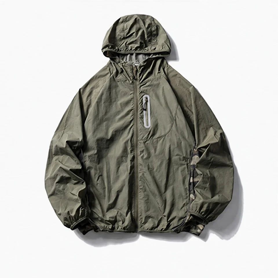 Cirrus - Unisex Water-Repellent & Windproof Reflective Lightweight Jacket - Military Green