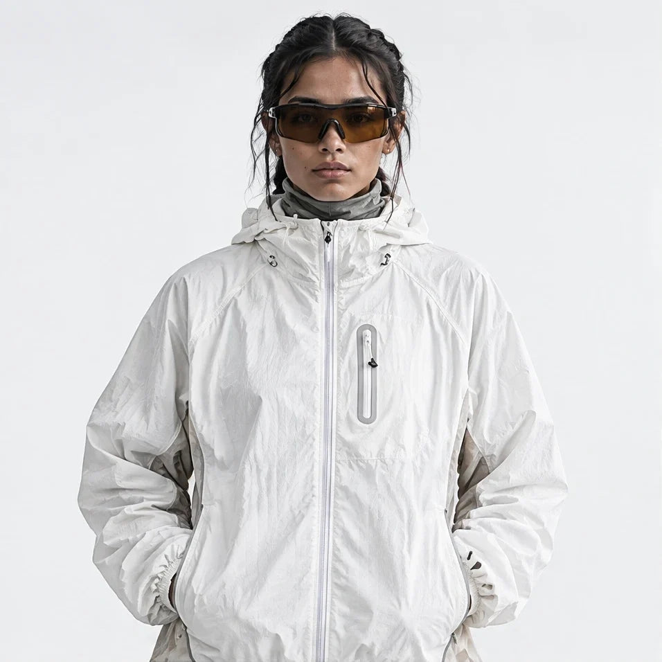 Cirrus - Unisex Water-Repellent & Windproof Reflective Lightweight Jacket - White