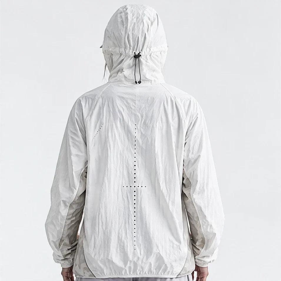 Cirrus - Unisex Water-Repellent & Windproof Reflective Lightweight Jacket - White