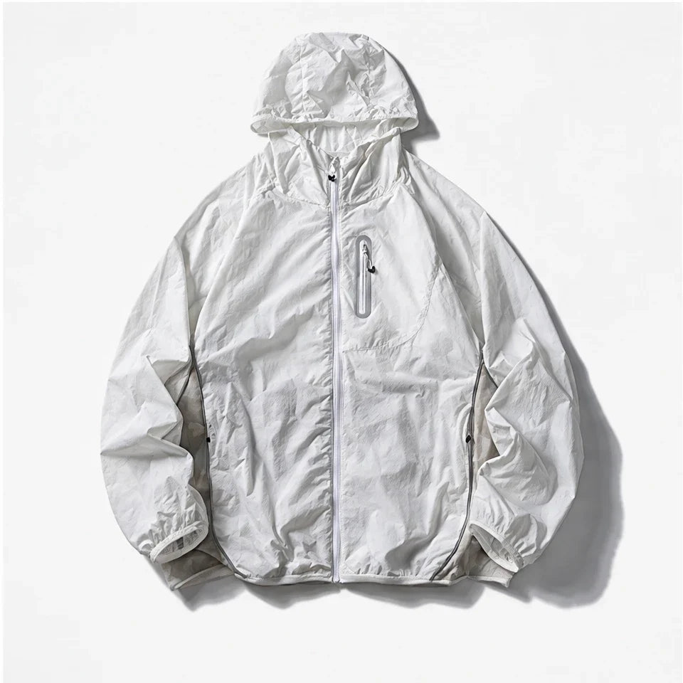 Cirrus - Unisex Water-Repellent & Windproof Reflective Lightweight Jacket - White