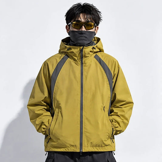 Nimbus - Unisex Water-Repellent & Windproof Hooded Lightweight Jacket - Mustard Yellow