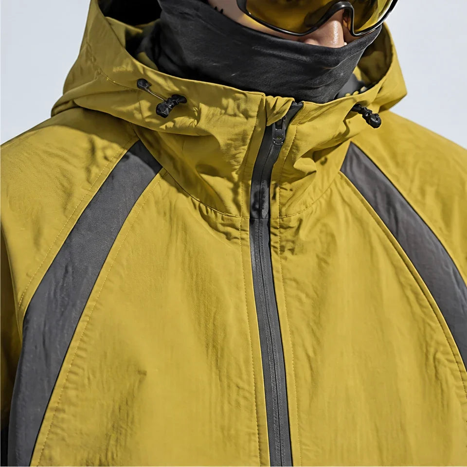 Nimbus - Unisex Water-Repellent & Windproof Hooded Lightweight Jacket - Mustard Yellow