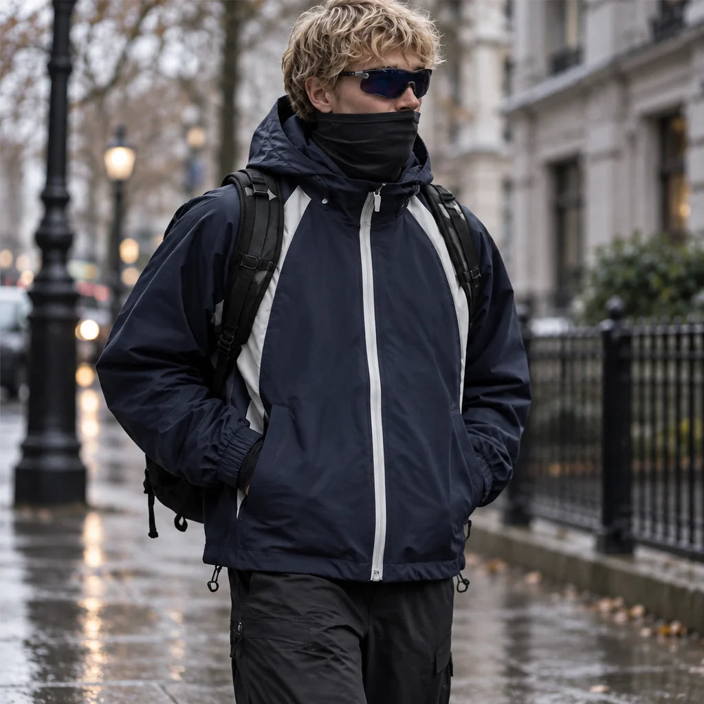 Nimbus - Unisex Water-Repellent & Windproof Hooded Lightweight Jacket - Navy Blue