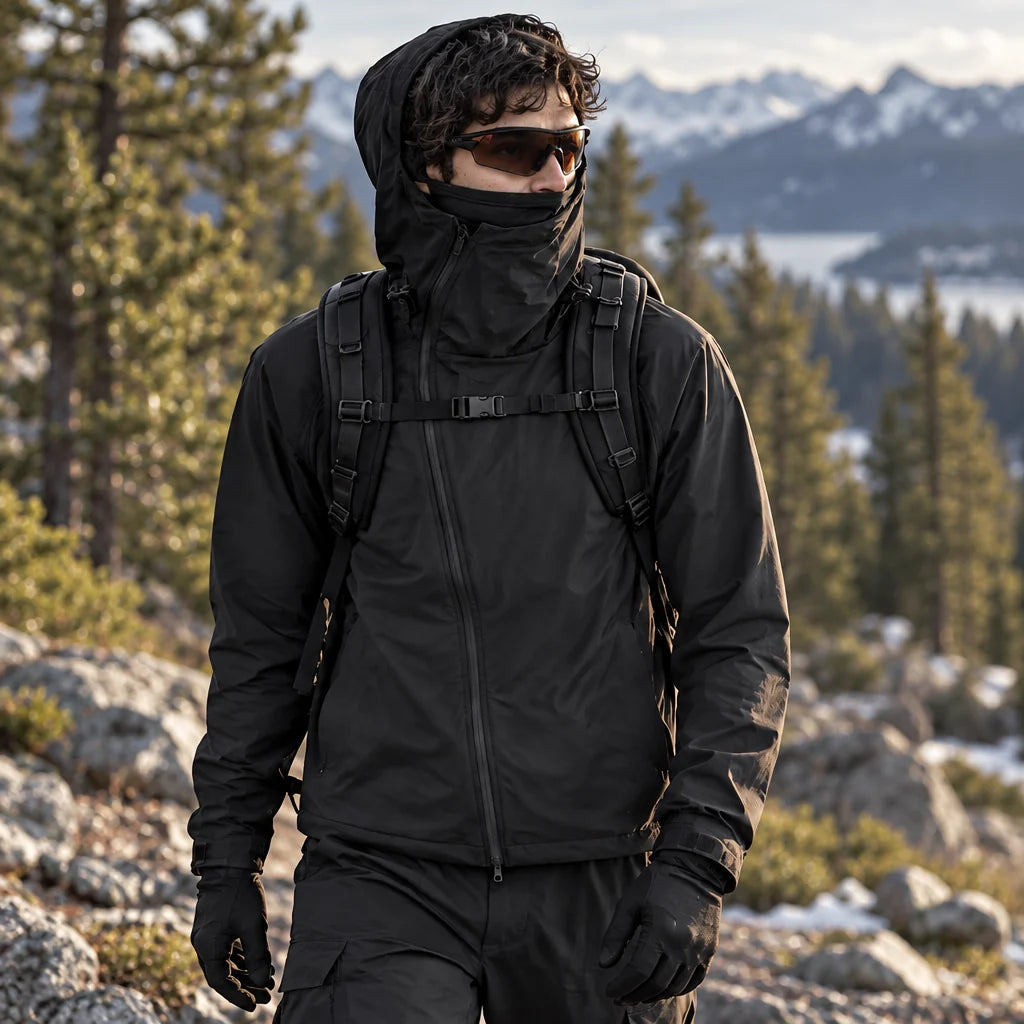 Gale - Unisex Water-Repellent & Windproof Relaxed Fit Lightweight Jacket - Black