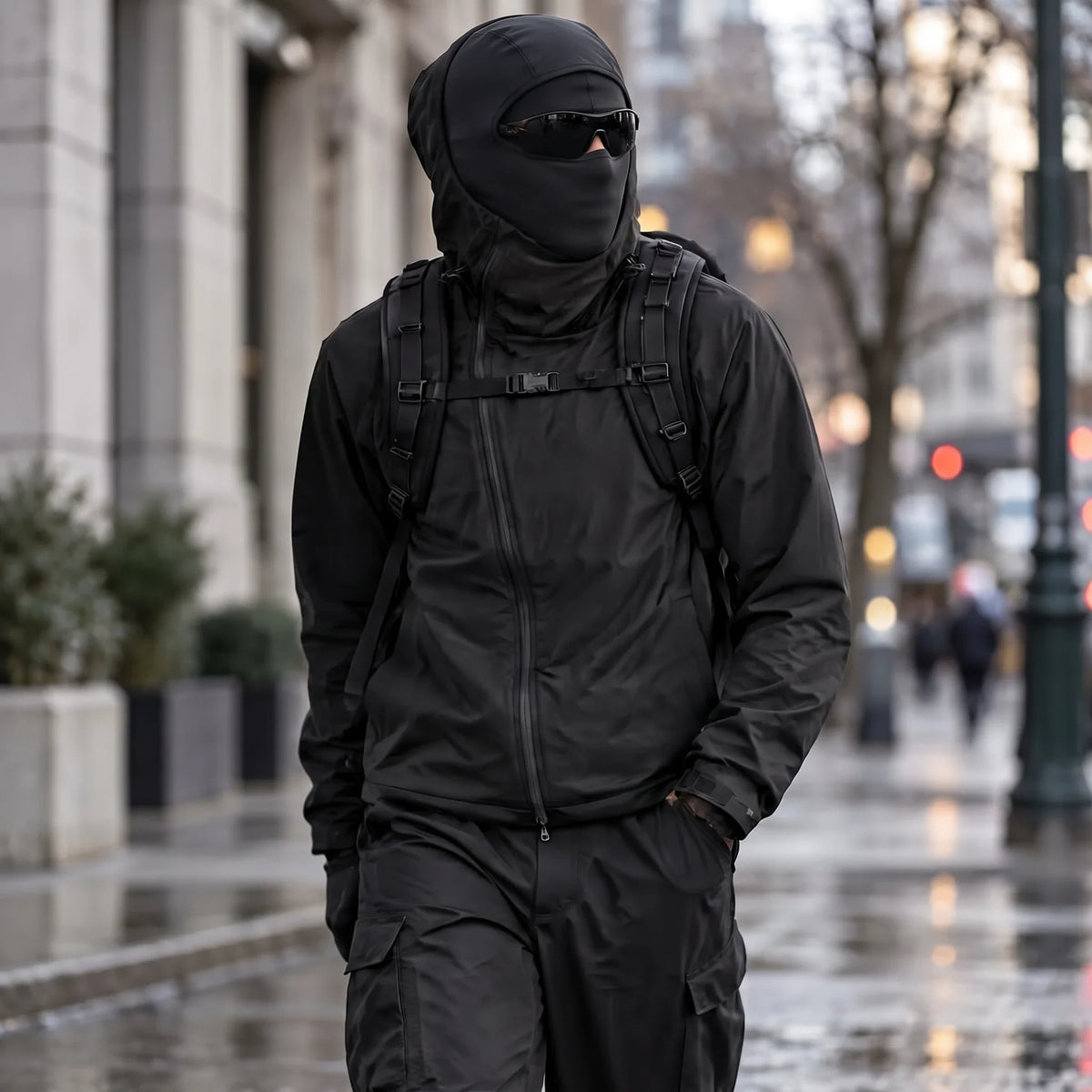 Gale - Unisex Water-Repellent & Windproof Relaxed Fit Lightweight Jacket - Black