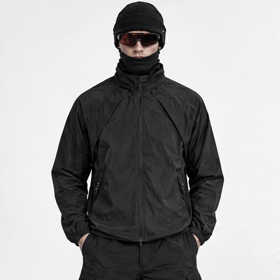 Brume - Unisex Water-Repellent & Windproof Stand-Collar Lightweight Jacket - Black