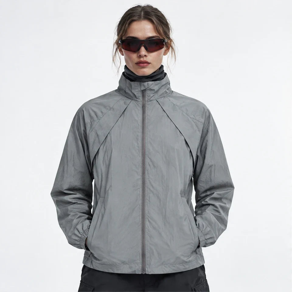 Brume - Unisex Water-Repellent & Windproof Stand-Collar Lightweight Jacket - Dark Grey