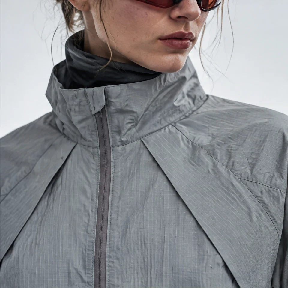 Brume - Unisex Water-Repellent & Windproof Stand-Collar Lightweight Jacket - Dark Grey