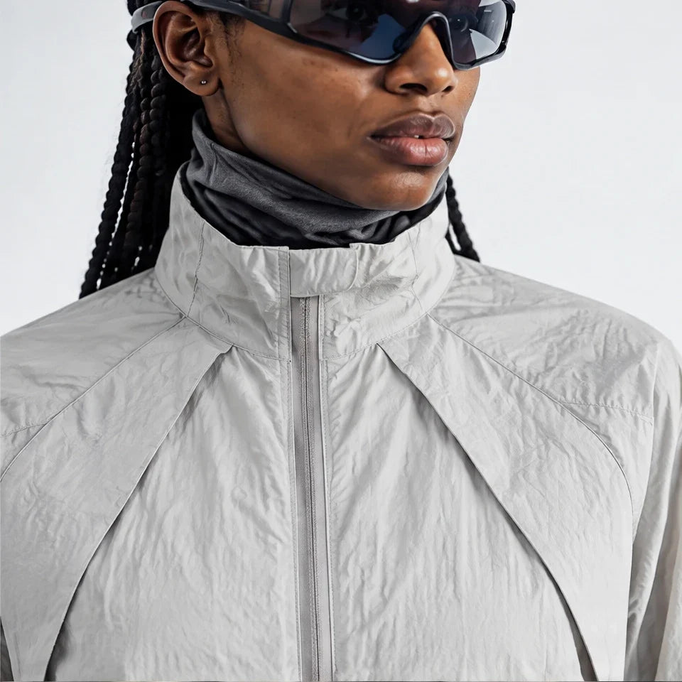 Brume - Unisex Water-Repellent & Windproof Stand-Collar Lightweight Jacket - Light Grey