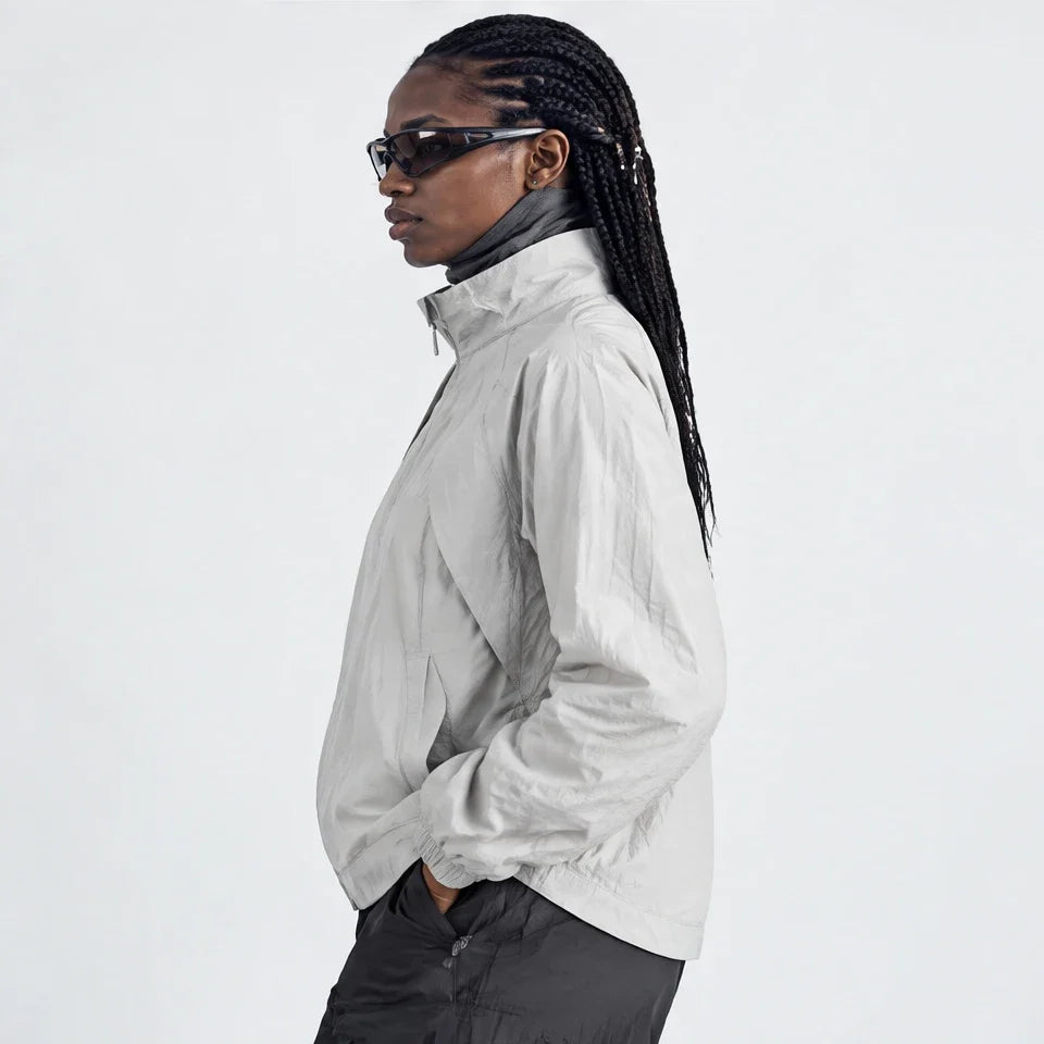 Brume - Unisex Water-Repellent & Windproof Stand-Collar Lightweight Jacket - Light Grey