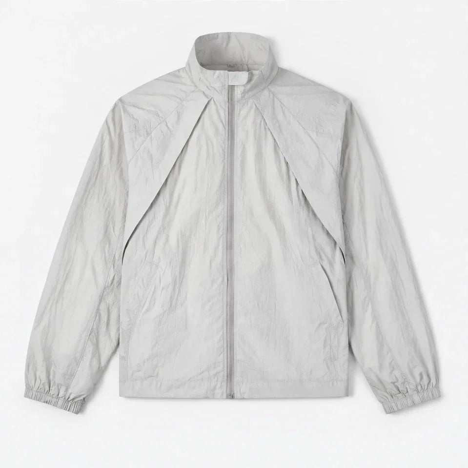 Brume - Unisex Water-Repellent & Windproof Stand-Collar Lightweight Jacket - Light Grey