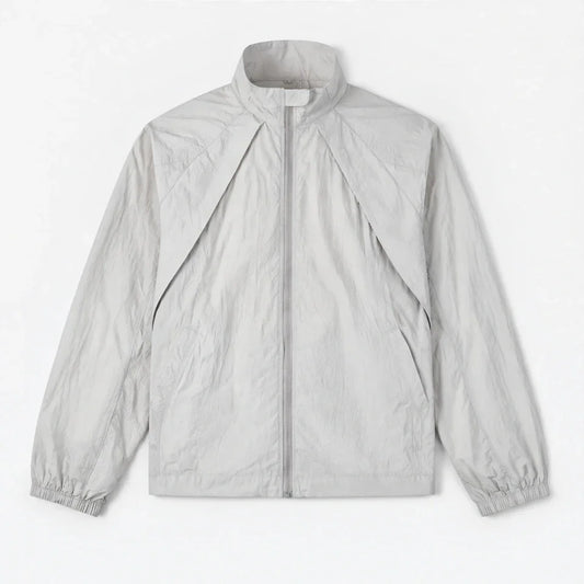 Brume - Unisex Water-Repellent & Windproof Stand-Collar Lightweight Jacket - Light Grey