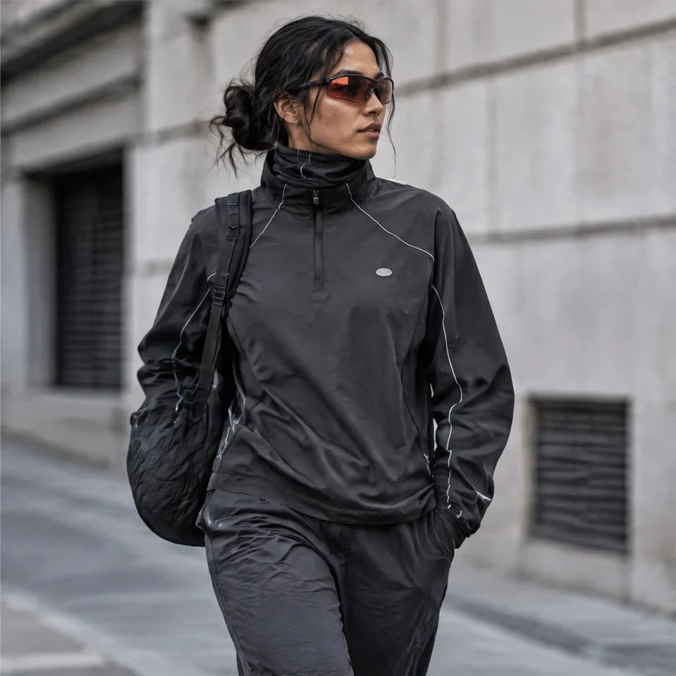 Burn - Unisex Lightweight Quick-Dry Running Jacket - Black