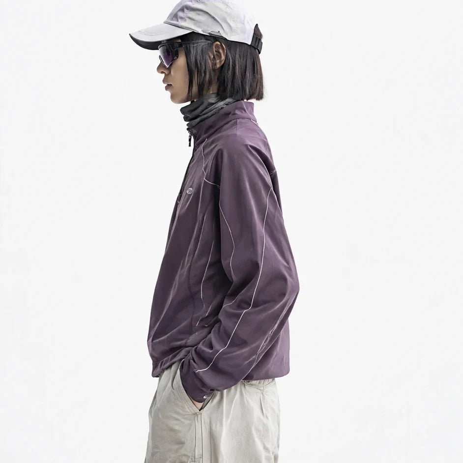 Burn - Unisex Lightweight Quick-Dry Running Jacket - Purple