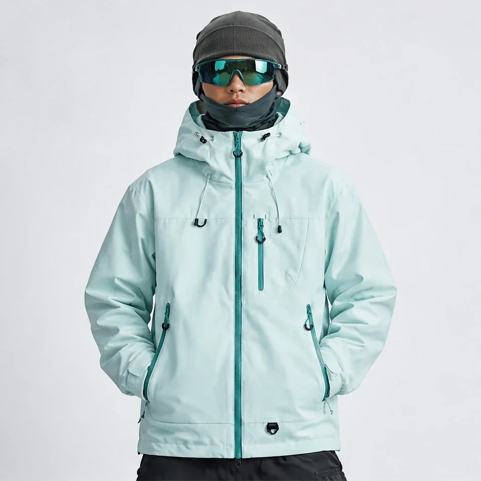 Fohn - Mens Water-Repellent & Windproof Hooded Lightweight Jacket - Light Blue