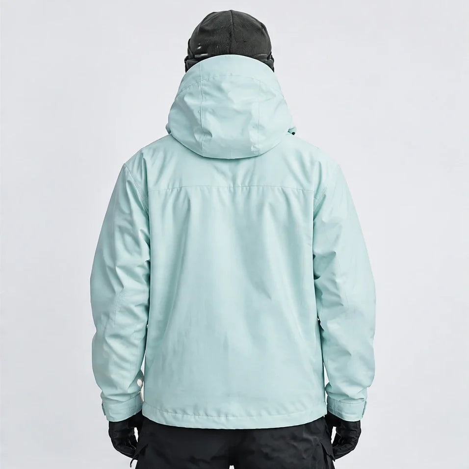 Fohn - Mens Water-Repellent & Windproof Hooded Lightweight Jacket - Light Blue