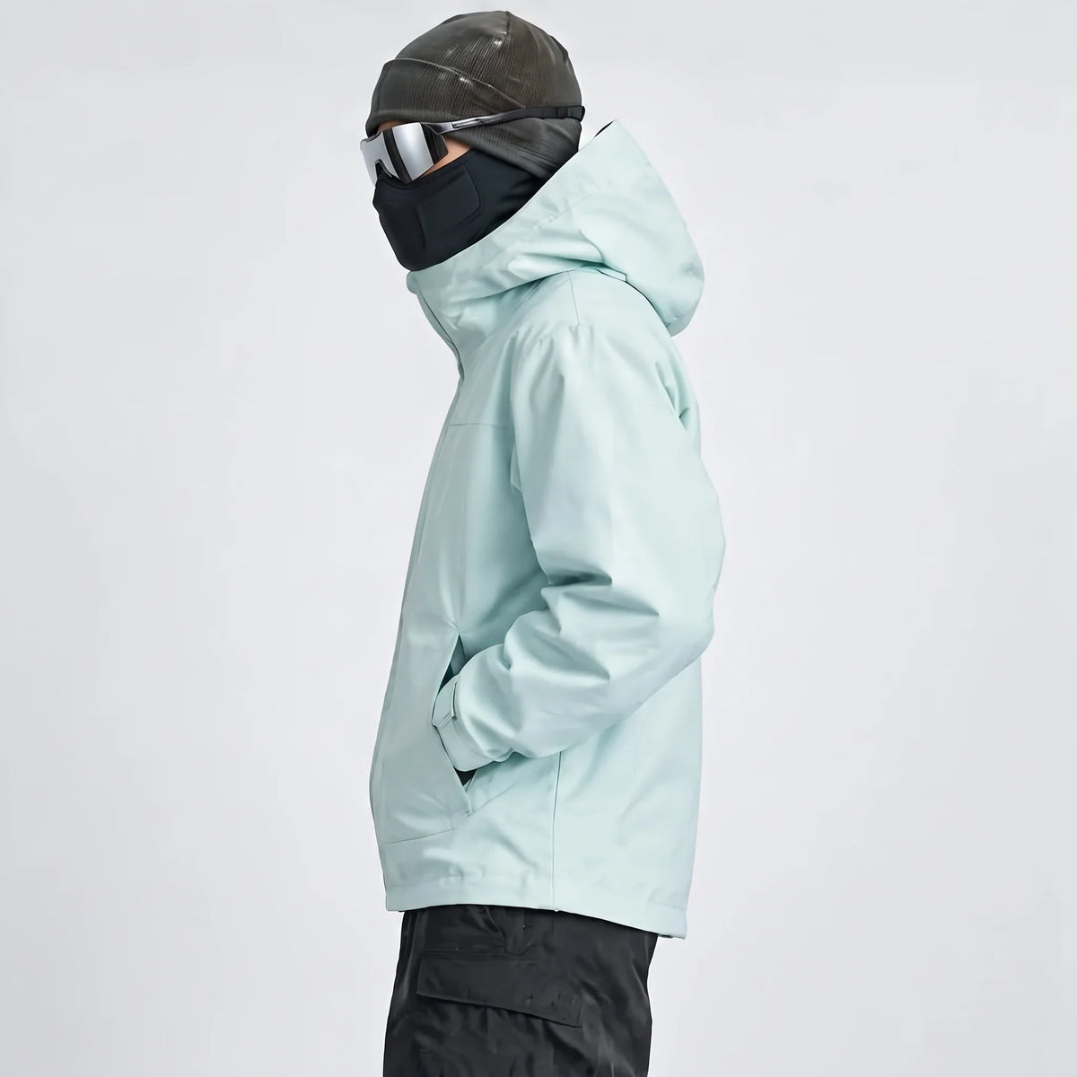 Fohn - Mens Water-Repellent & Windproof Hooded Lightweight Jacket - Light Blue