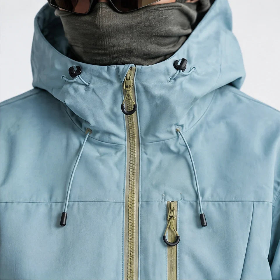 Fohn - Mens Water-Repellent & Windproof Hooded Lightweight Jacket - Peacock Blue