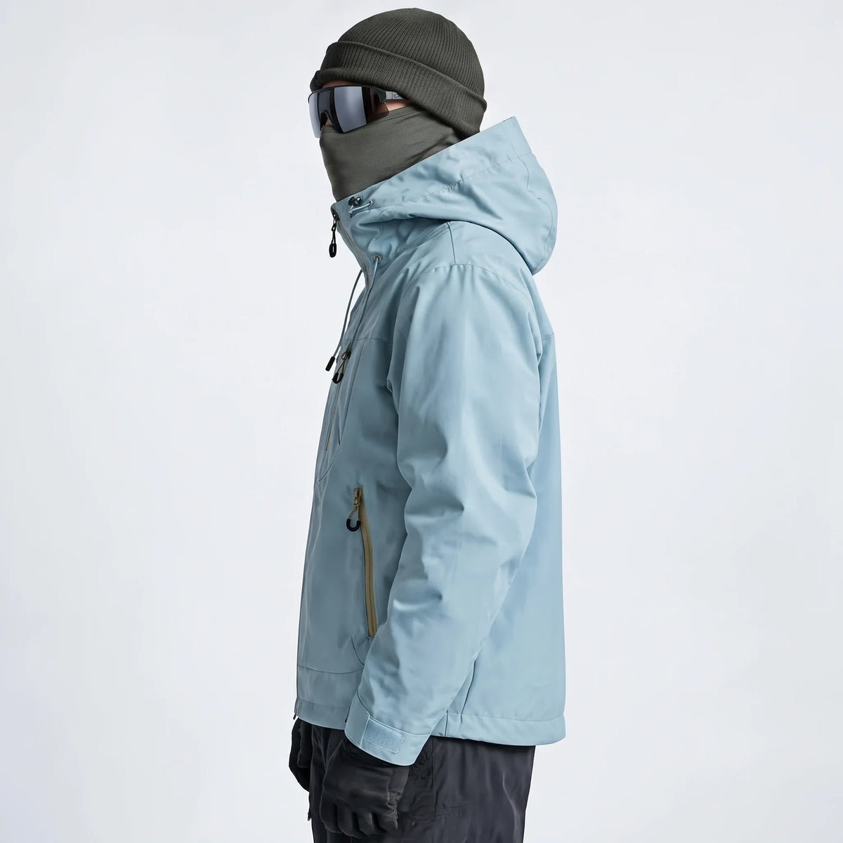 Fohn - Mens Water-Repellent & Windproof Hooded Lightweight Jacket - Peacock Blue