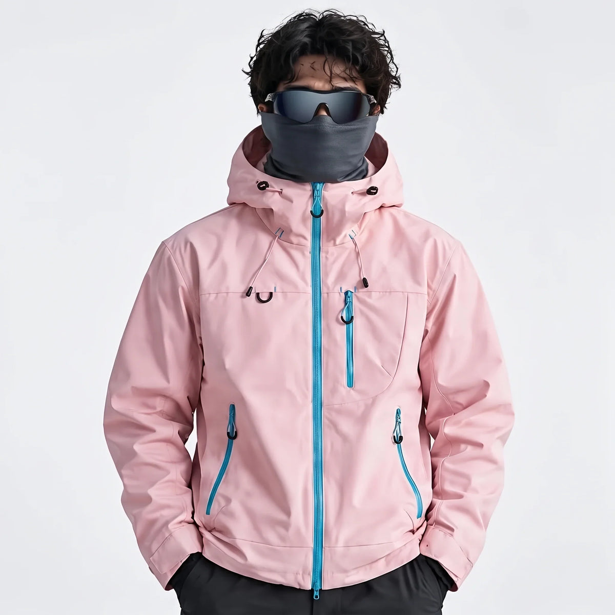 Fohn - Mens Water-Repellent & Windproof Hooded Lightweight Jacket - Pink