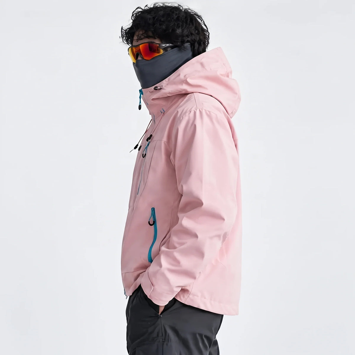 Fohn - Mens Water-Repellent & Windproof Hooded Lightweight Jacket - Pink