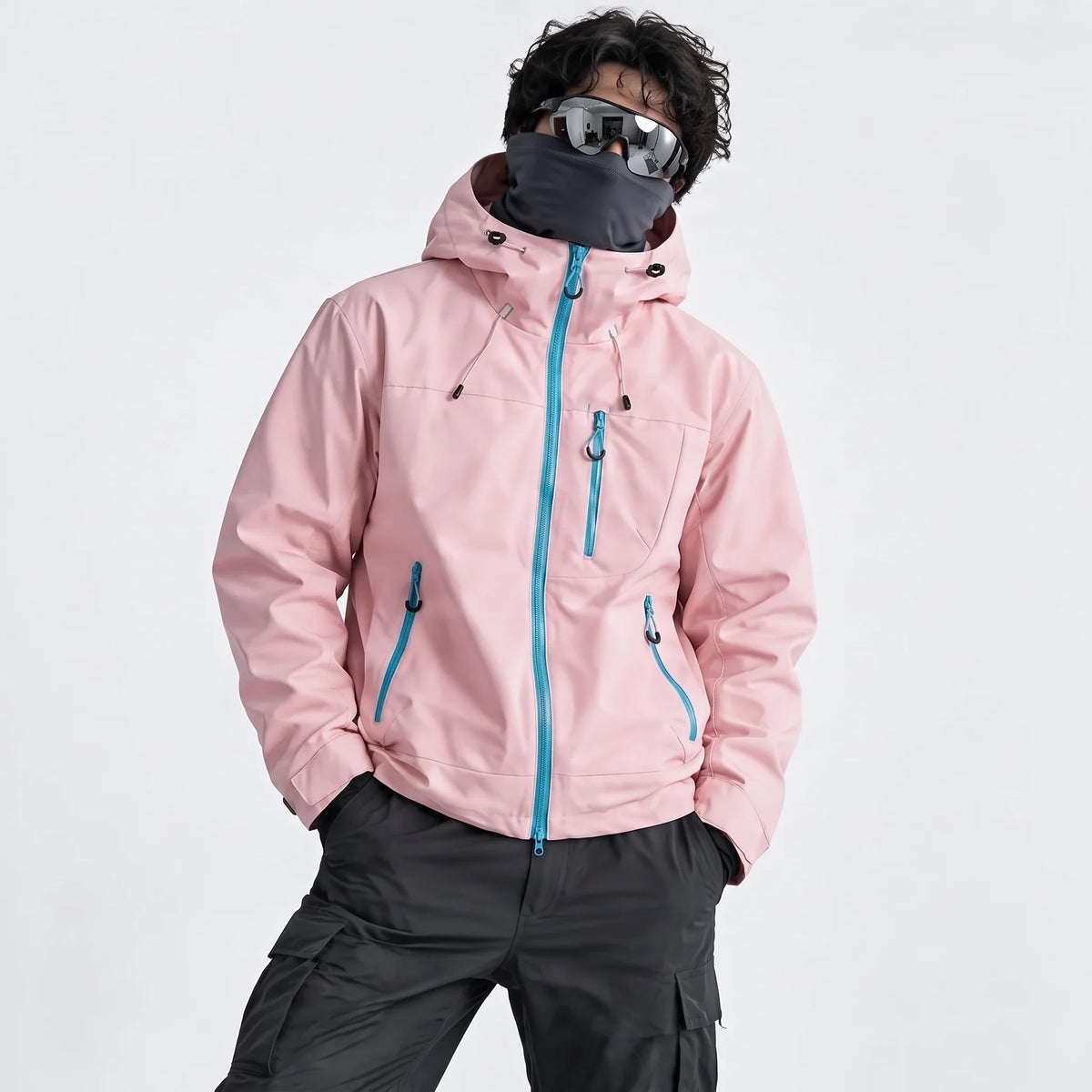 Fohn - Mens Water-Repellent & Windproof Hooded Lightweight Jacket - Pink
