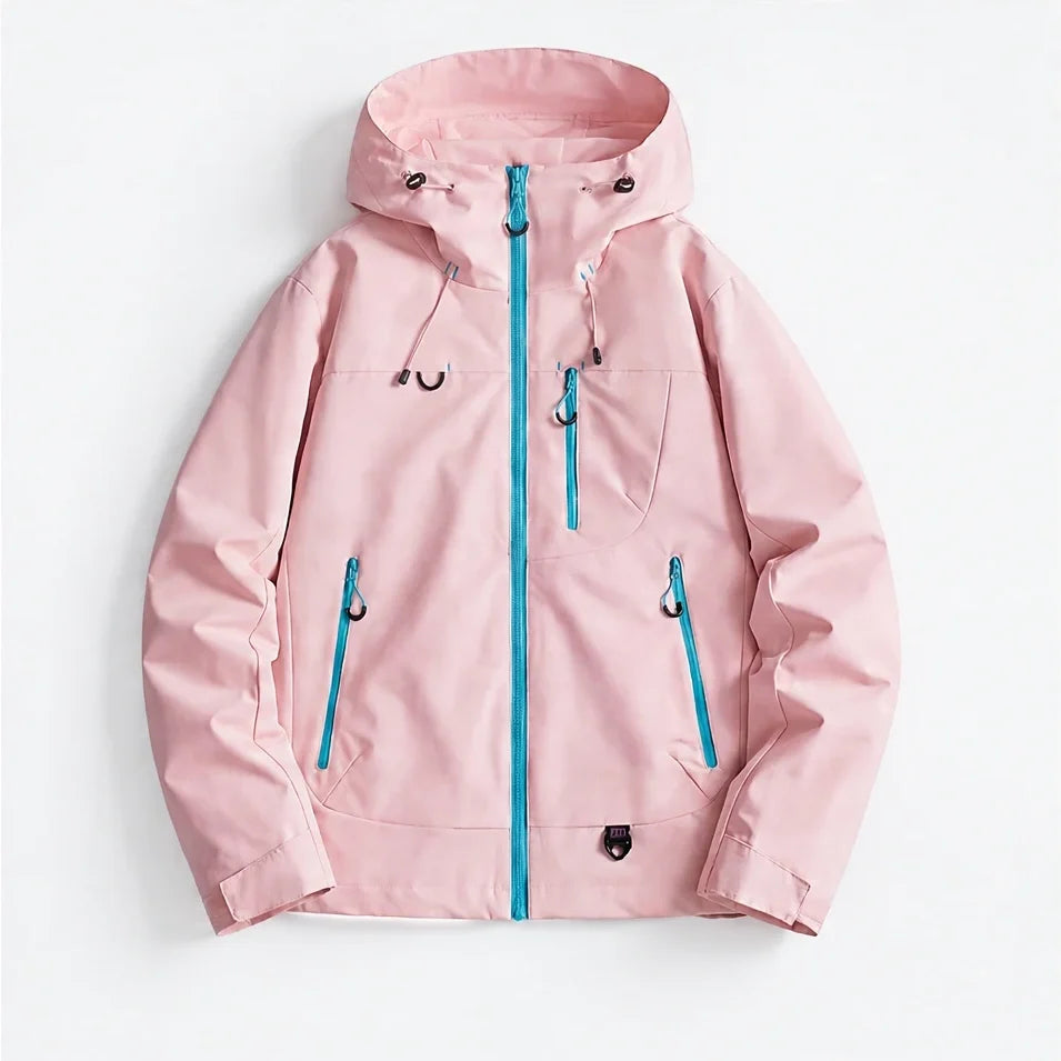 Fohn - Mens Water-Repellent & Windproof Hooded Lightweight Jacket - Pink