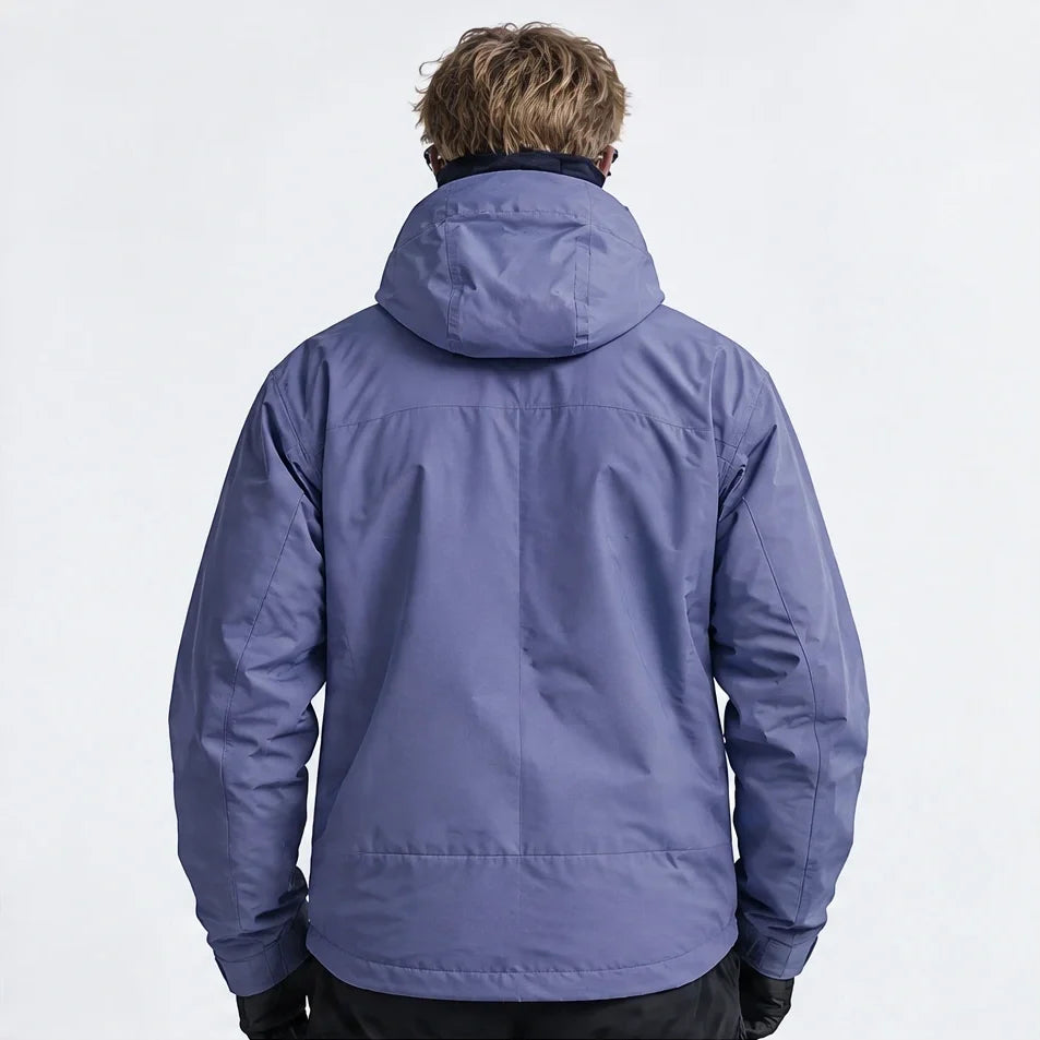 Fohn - Mens Water-Repellent & Windproof Hooded Lightweight Jacket - Purple