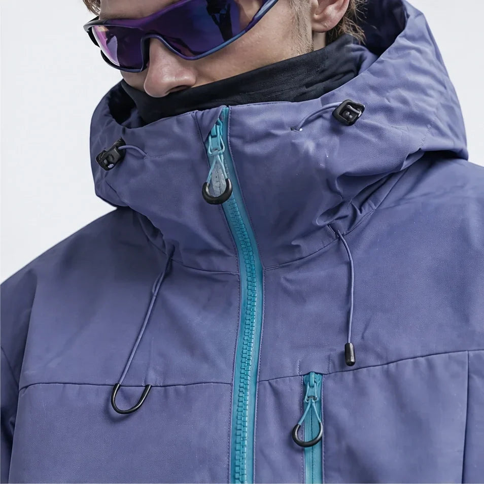 Fohn - Mens Water-Repellent & Windproof Hooded Lightweight Jacket - Purple