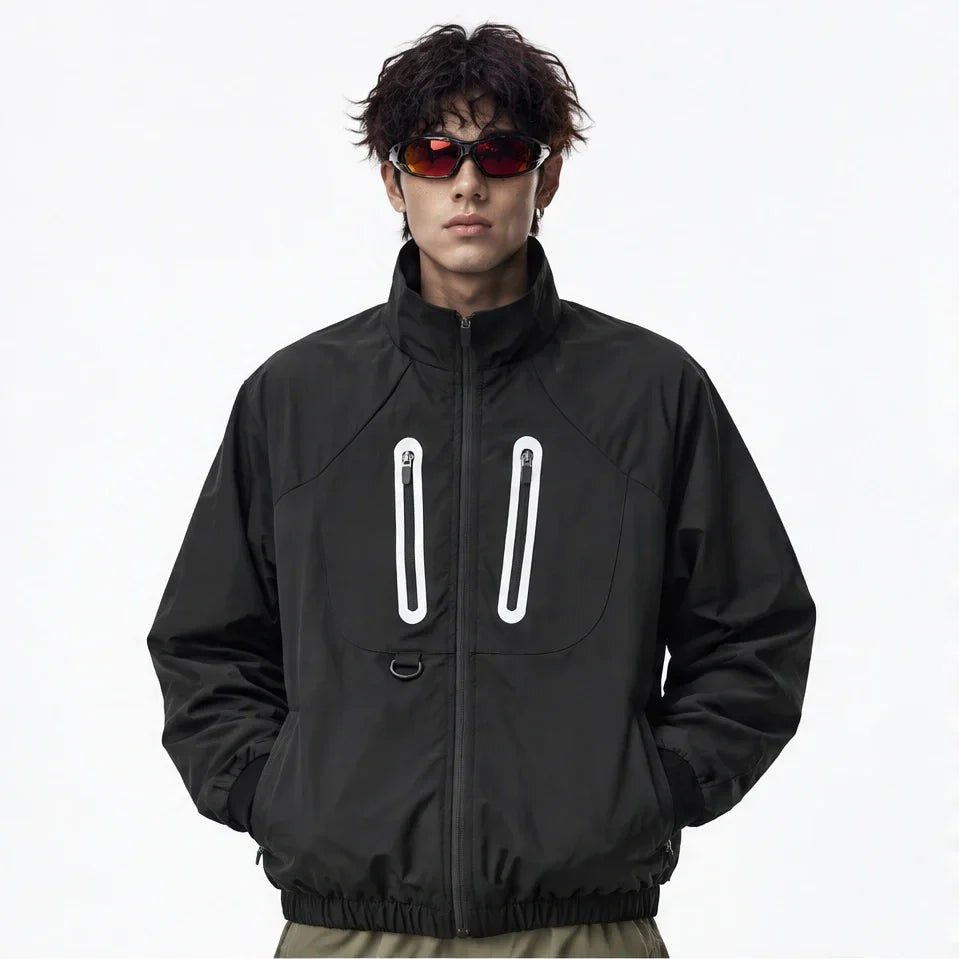 Blink - Mens Water-Repellent & Windproof Reflective Lightweight Jacket - Black