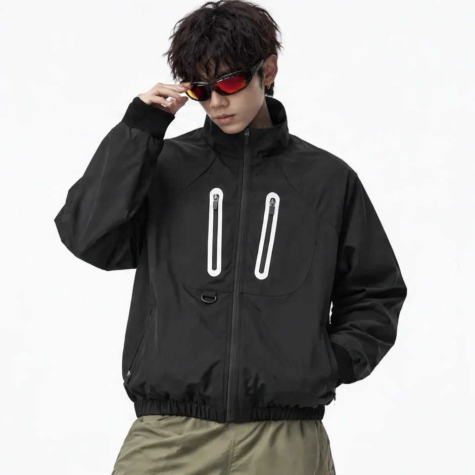 Blink - Mens Water-Repellent & Windproof Reflective Lightweight Jacket - Black