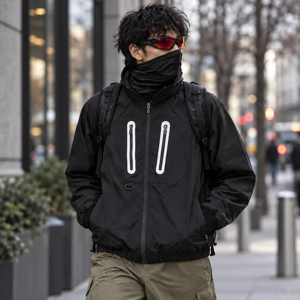 Blink - Mens Water-Repellent & Windproof Reflective Lightweight Jacket - Black