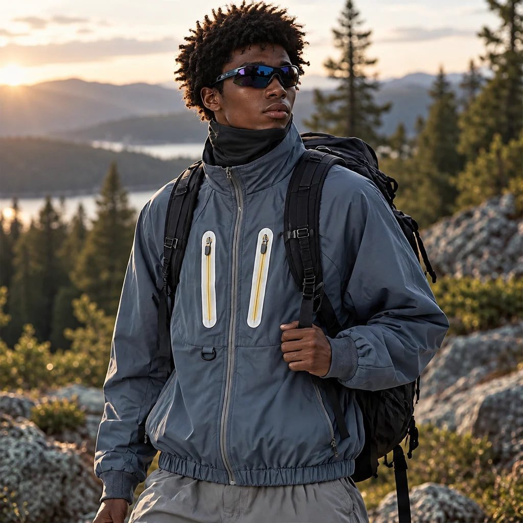 Blink - Mens Water-Repellent & Windproof Reflective Lightweight Jacket - Blue