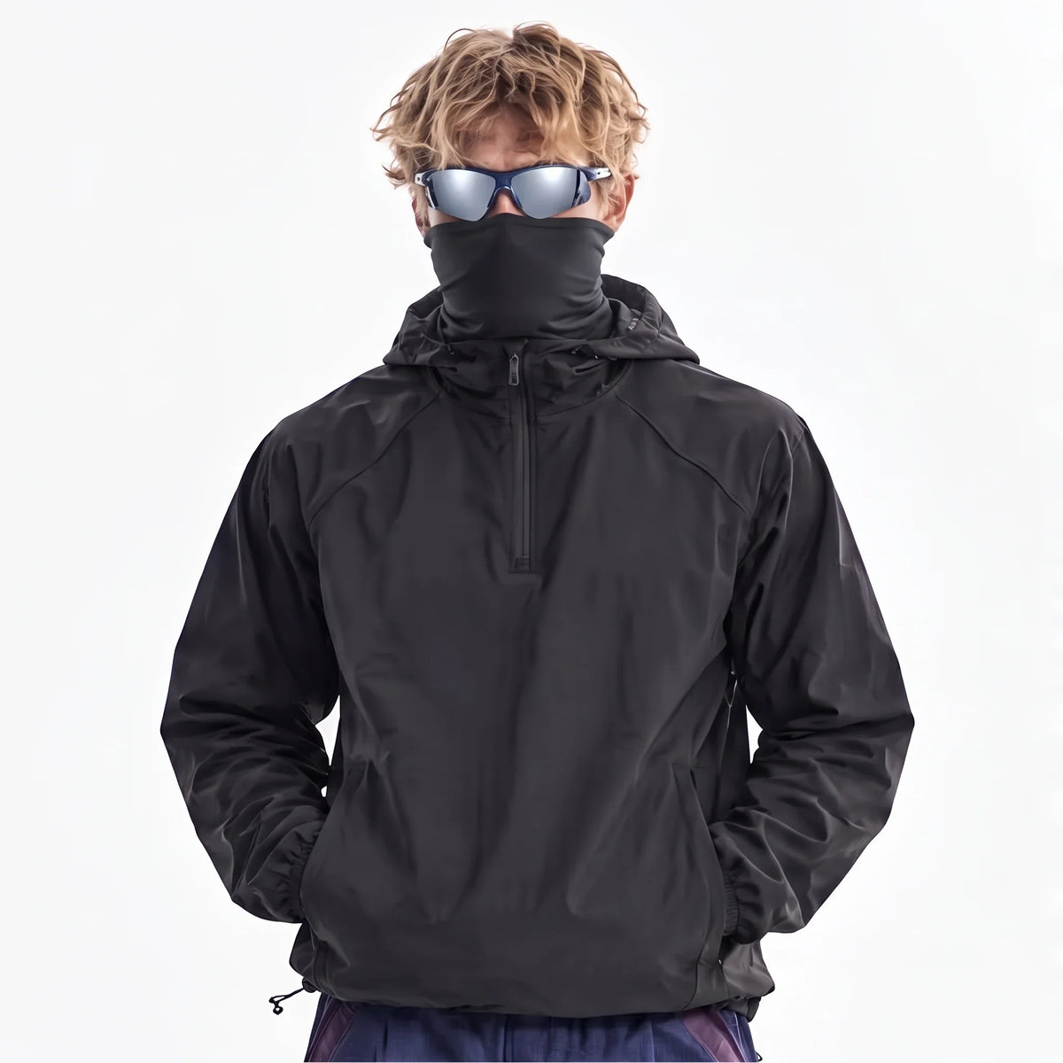 Hoar - Unisex Water-Repellent & Windproof Hooded Lightweight Jacket - Black