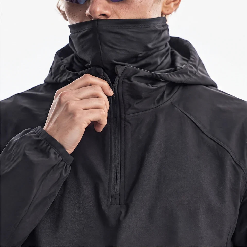 Hoar - Unisex Water-Repellent & Windproof Hooded Lightweight Jacket - Black