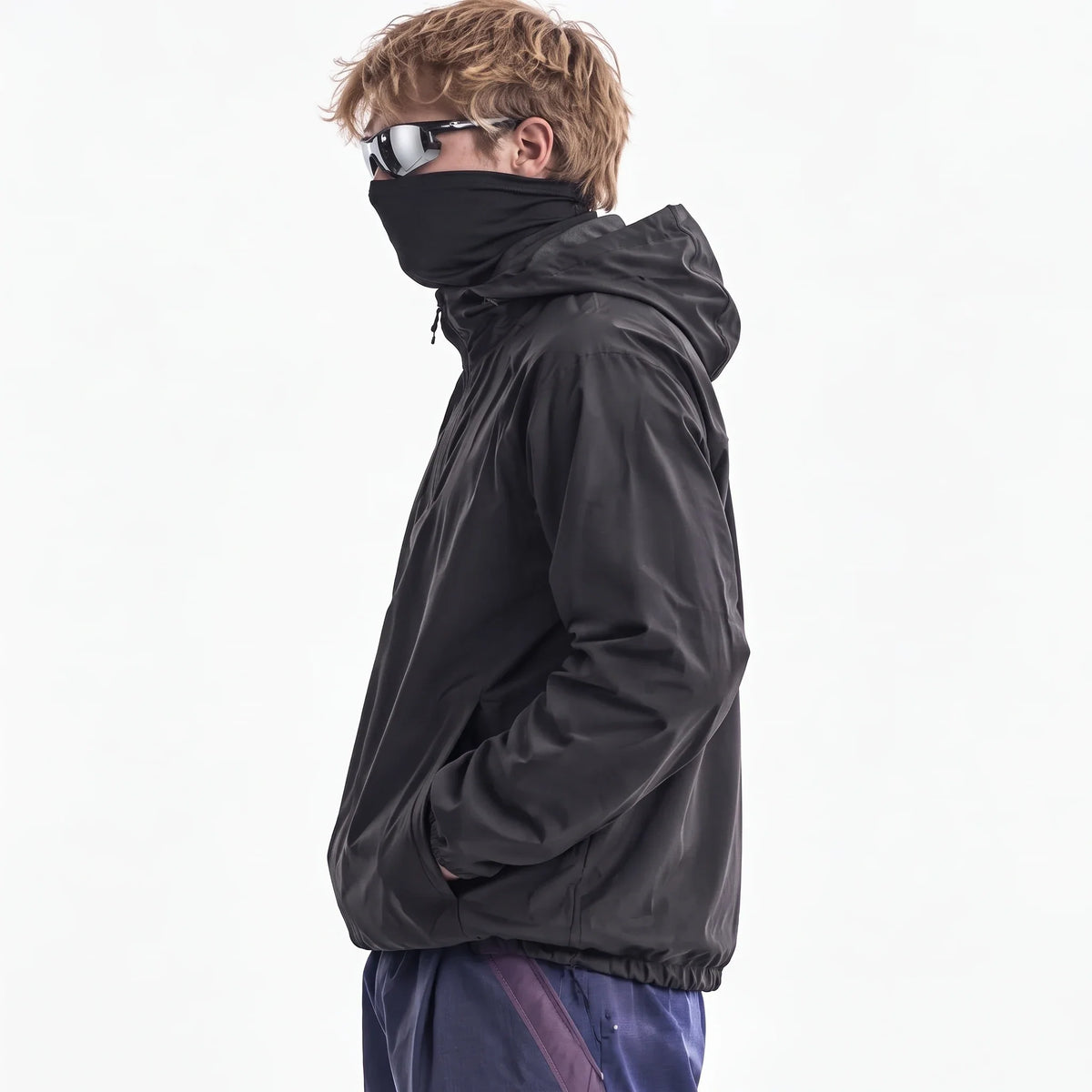 Hoar - Unisex Water-Repellent & Windproof Hooded Lightweight Jacket - Black