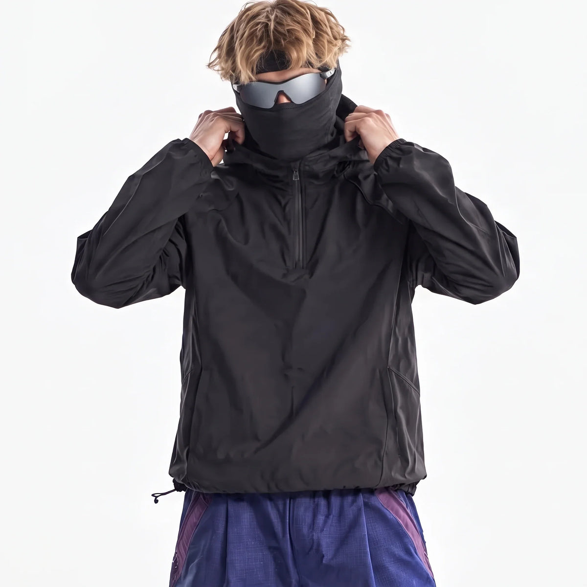 Hoar - Unisex Water-Repellent & Windproof Hooded Lightweight Jacket - Black