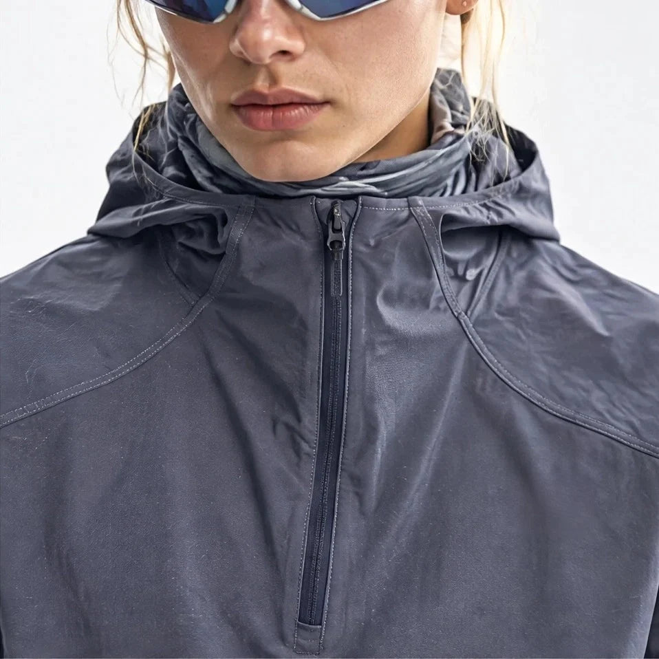 Hoar - Unisex Water-Repellent & Windproof Hooded Lightweight Jacket - Grey