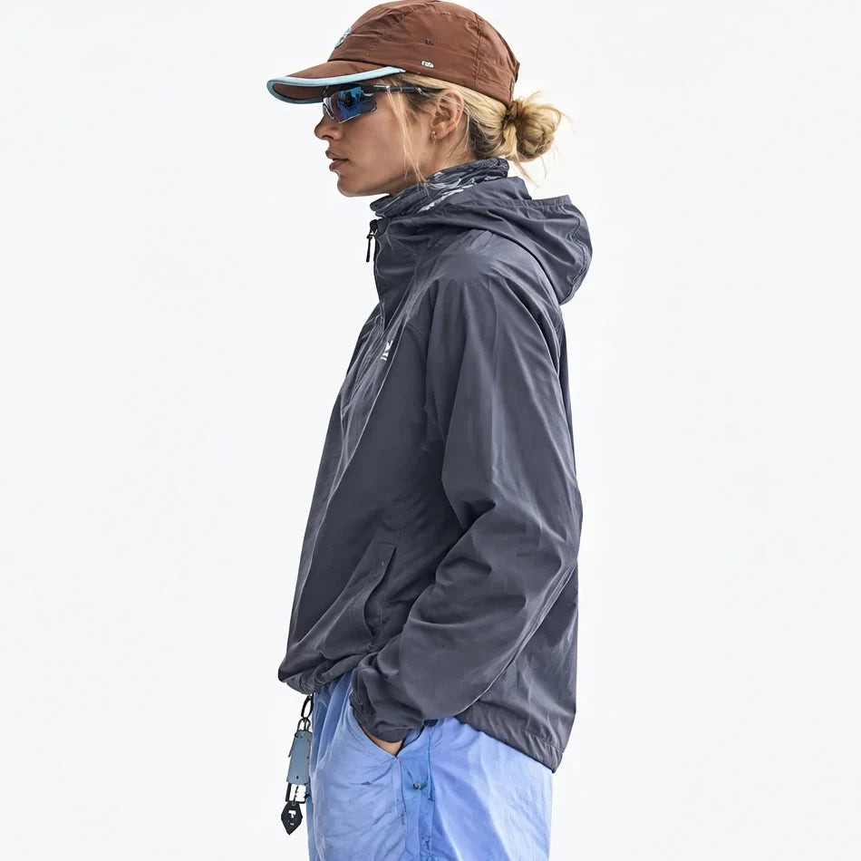 Hoar - Unisex Water-Repellent & Windproof Hooded Lightweight Jacket - Grey