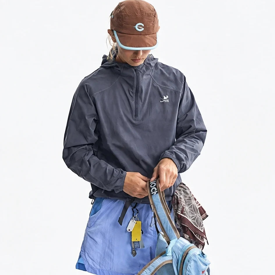 Hoar - Unisex Water-Repellent & Windproof Hooded Lightweight Jacket - Grey