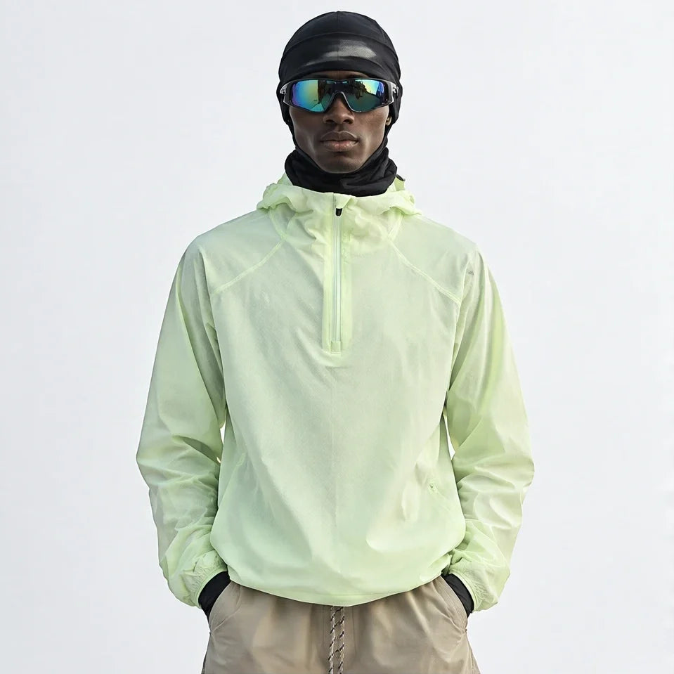 Hoar - Unisex Water-Repellent & Windproof Hooded Lightweight Jacket - Light green