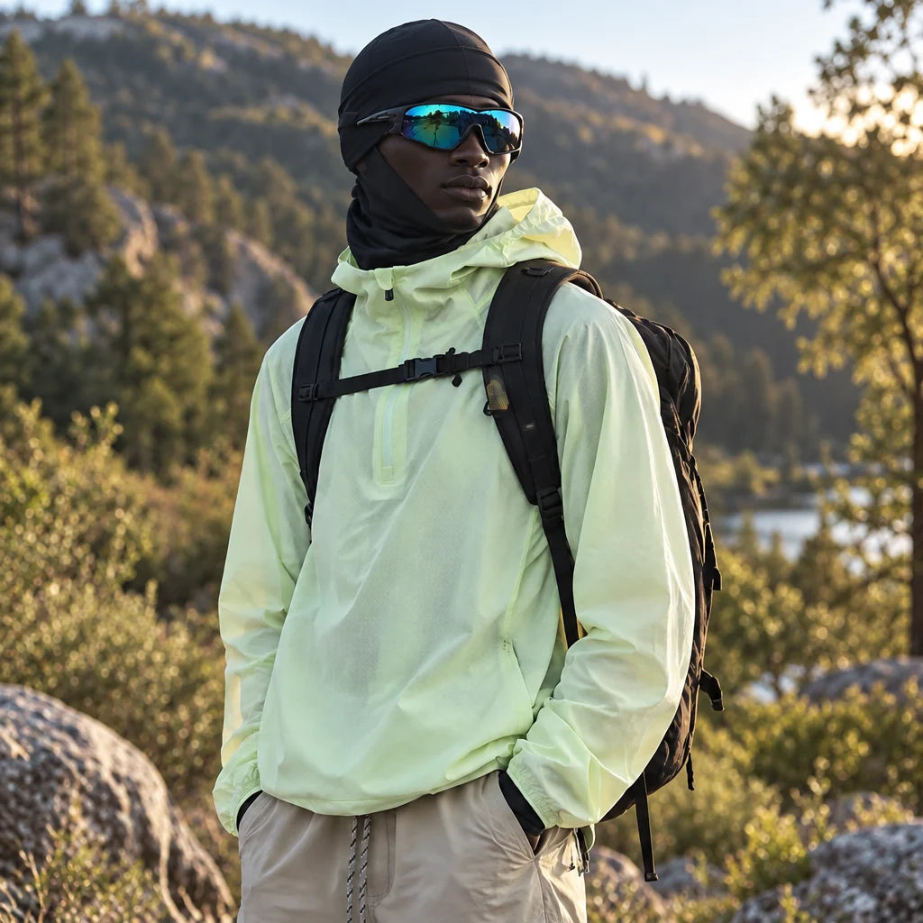 Hoar - Unisex Water-Repellent & Windproof Hooded Lightweight Jacket - Light green