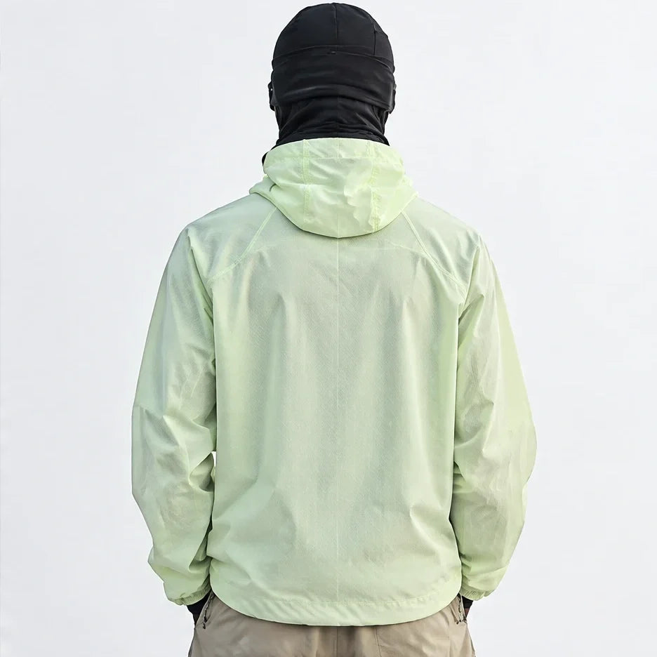 Hoar - Unisex Water-Repellent & Windproof Hooded Lightweight Jacket - Light green