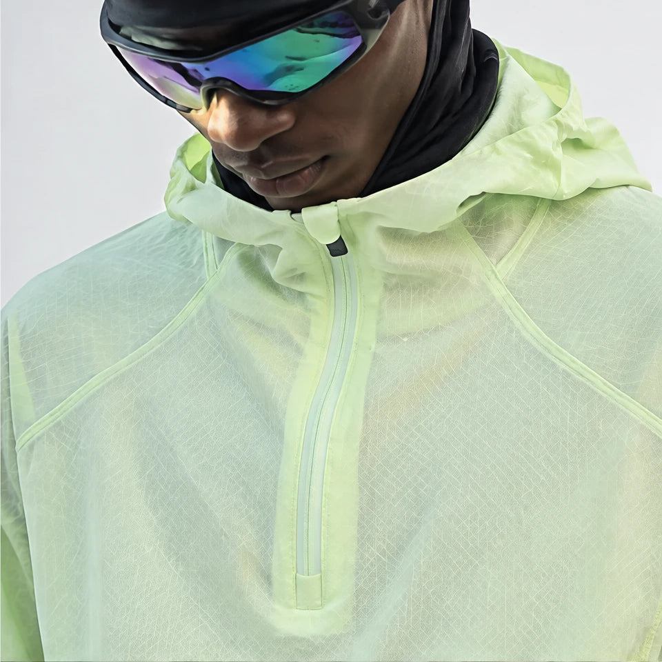 Hoar - Unisex Water-Repellent & Windproof Hooded Lightweight Jacket - Light green