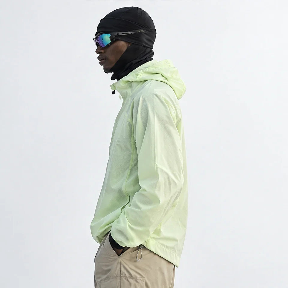 Hoar - Unisex Water-Repellent & Windproof Hooded Lightweight Jacket - Light green